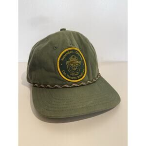 Smokey Bear Hat Mad Engine Snapback Green Rope Trucker Cap Only You Can Prevent